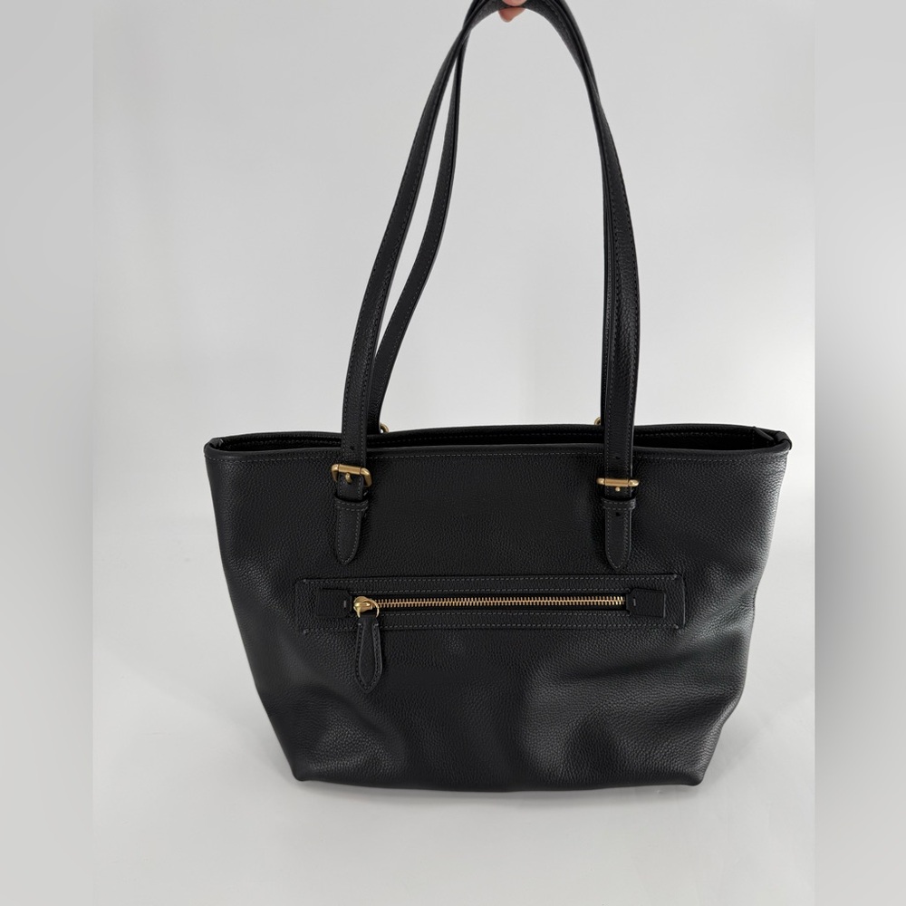 Coach‎ Black Polished Pebble Leather Taylor Tote (model CC395)